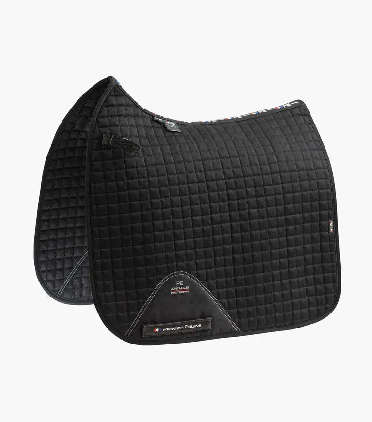 Cobham & Wimbledon PC Black embroidered Premier Equine Dressage Saddlecloths
