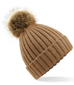 Faux Fur Pom Pom Chunky Beanie – Optional Personalisation