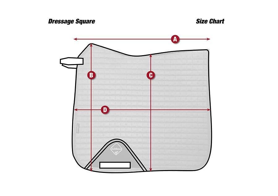 Cotton Le Mieux Dressage Square. Optional Embroidery