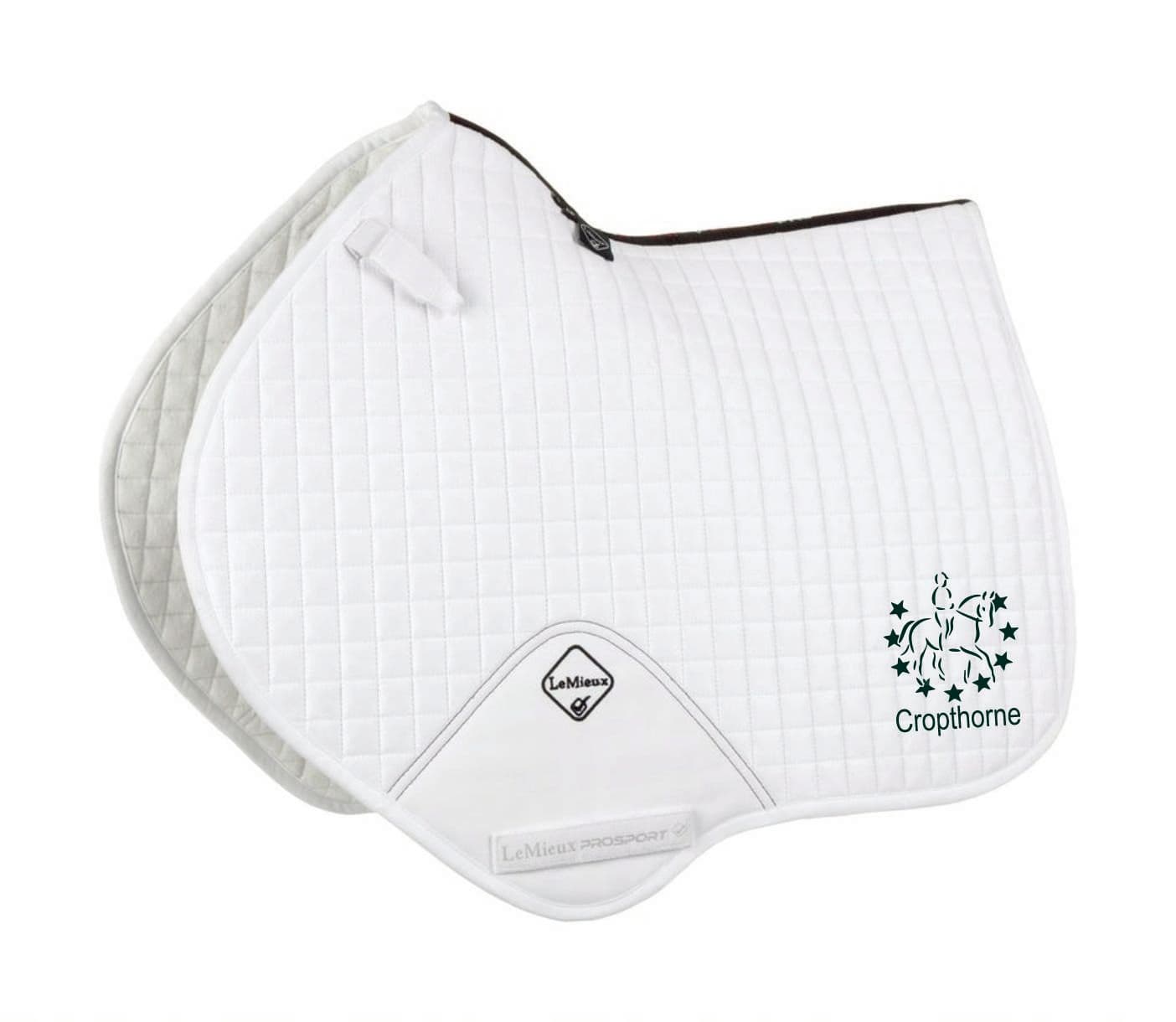 Cropthorne and Evesham Vale Riding Club White Le Meiux Close Contact Saddlecloths