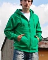 DASC Adults Zip Hoodie in Kelly Green
