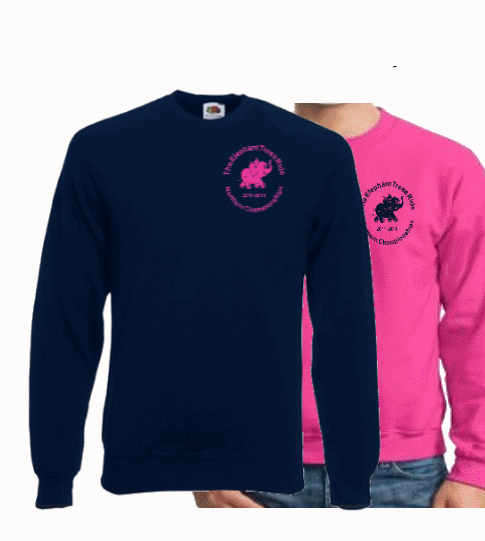 Elephant Trees Ride ADULT Long Sleeve Sweatshirt