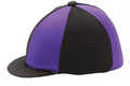 Ellesmere College Black/Purple quartered Lycra Hat Silk with button