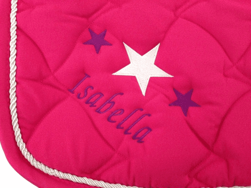 Embroidered Hot Pink GP Saddlecloth