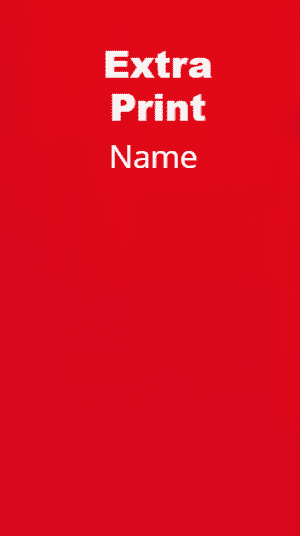 Extra Cost for Name or Colour