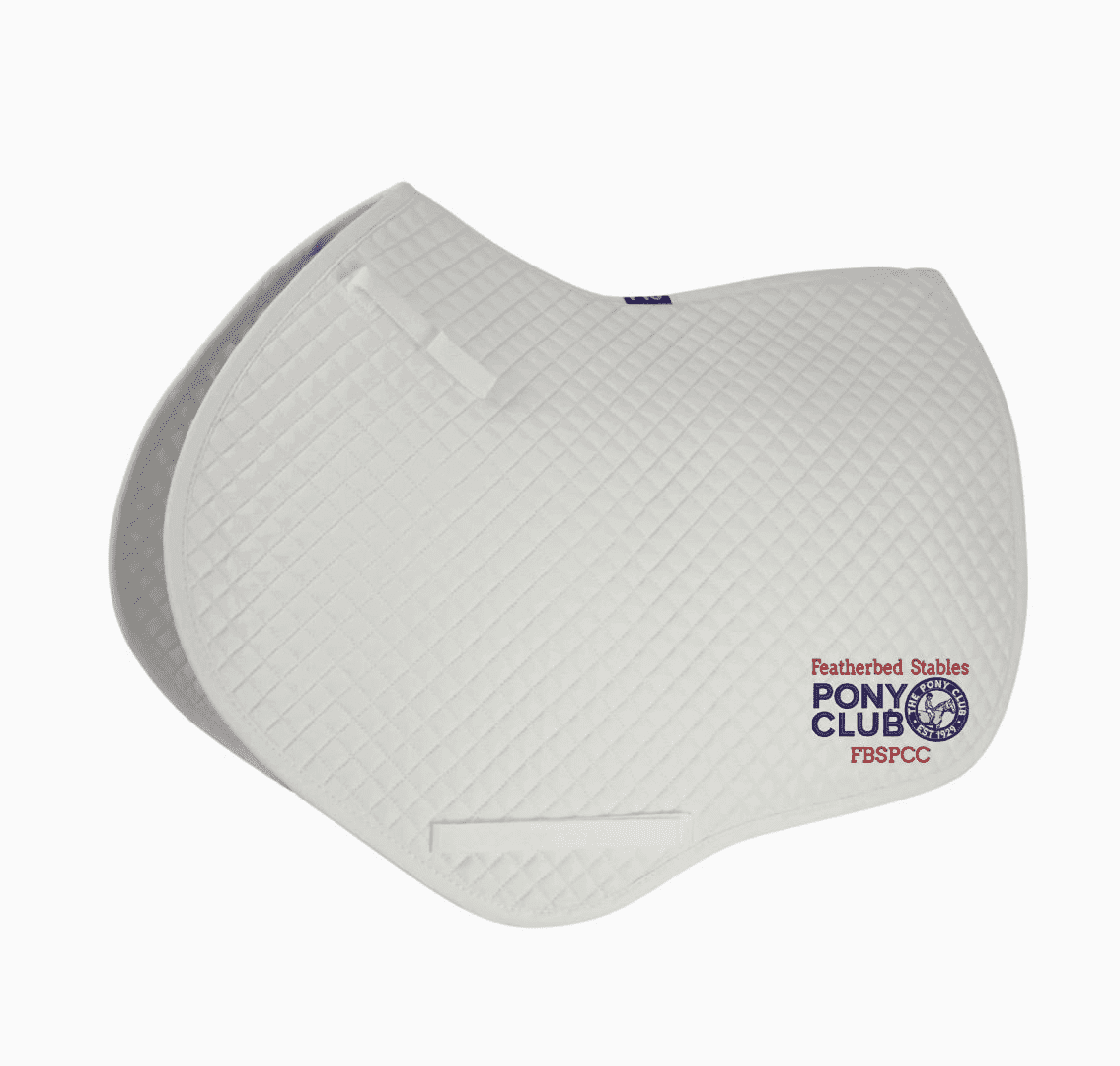 Featherbed Close Contact white saddlecloth