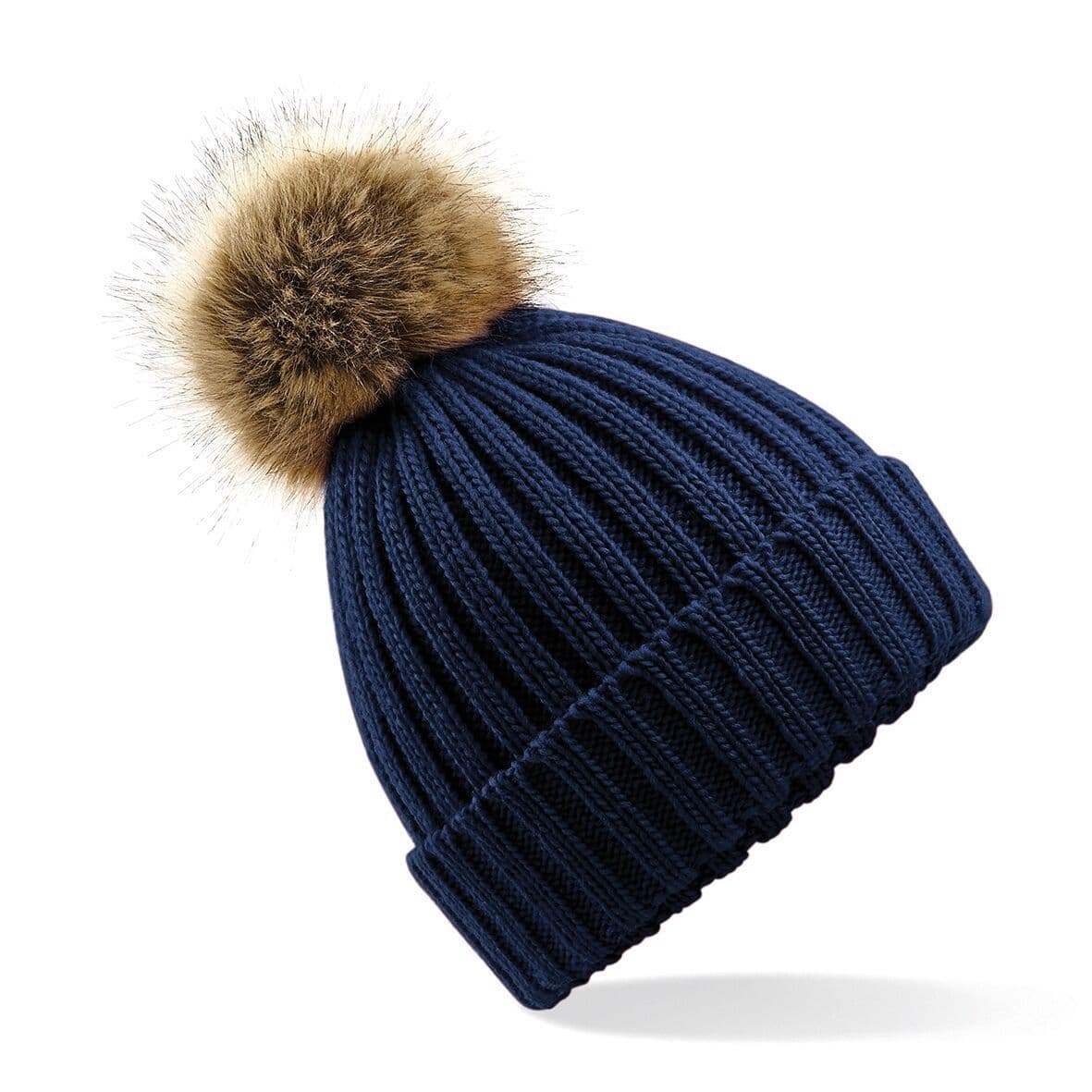 Fur pop pom chunky beanie. Lot's of colours