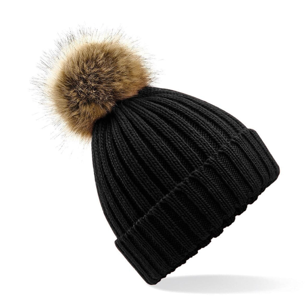 Fur pop pom chunky beanie. Lot's of colours