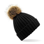 Fur pop pom chunky beanie. Lot's of colours