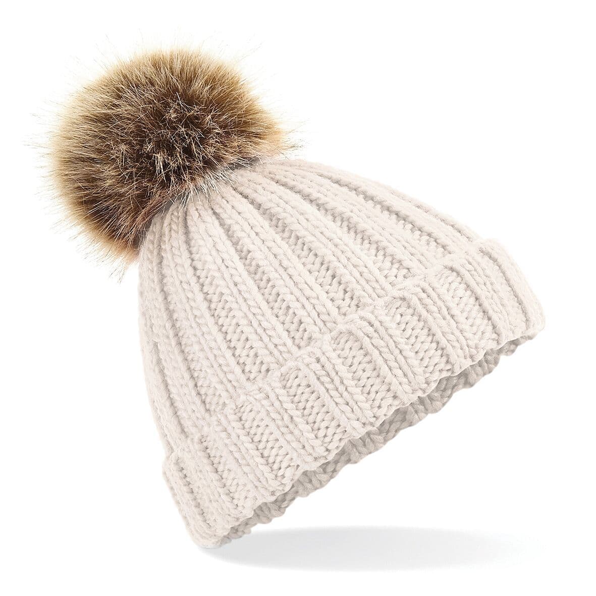 Fur pop pom chunky beanie. Lot's of colours