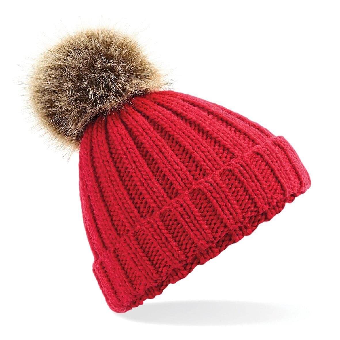 Fur pop pom chunky beanie. Lot's of colours