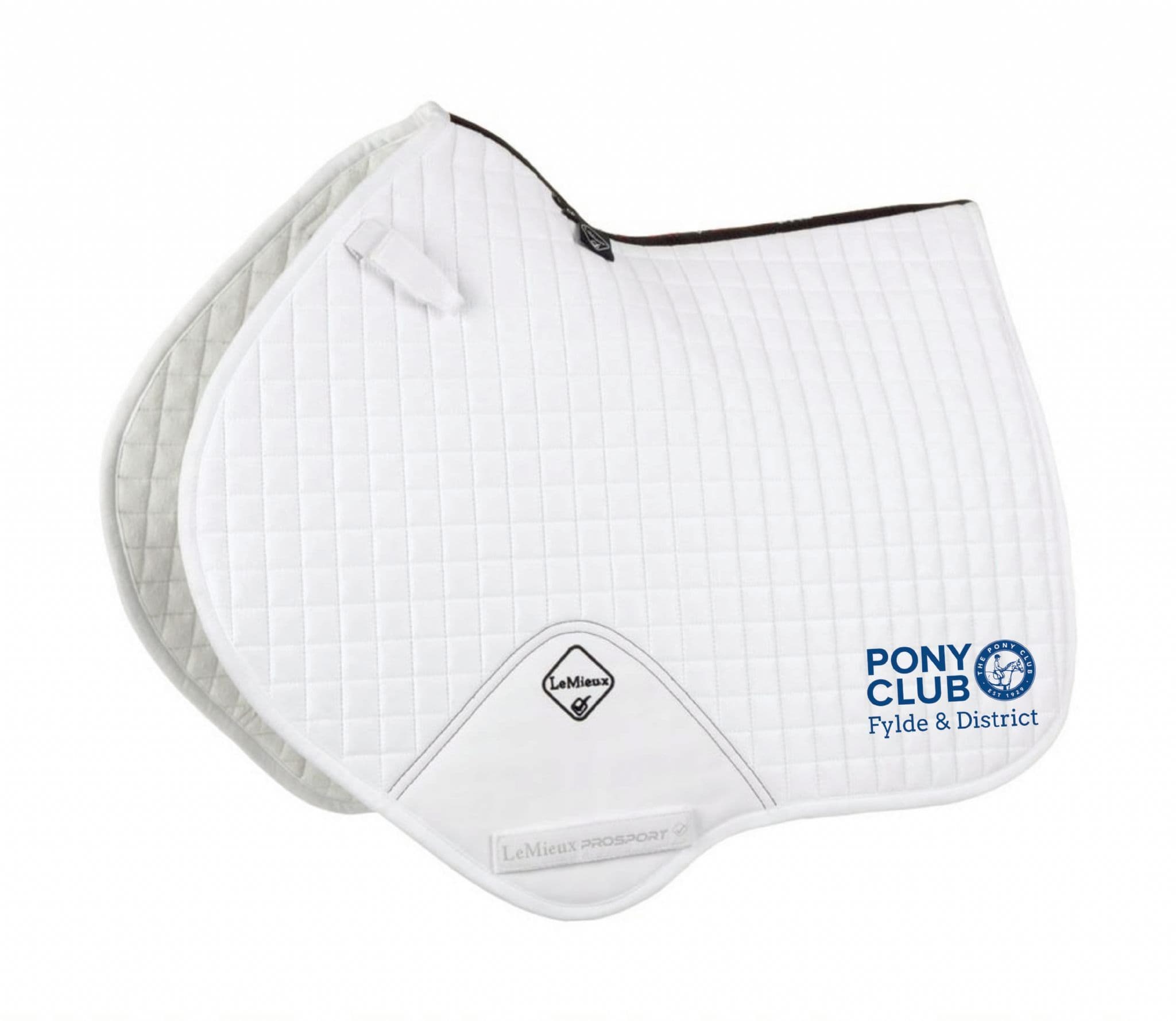 Fylde & District PC Le Mieux white Close Contact Saddlecloths