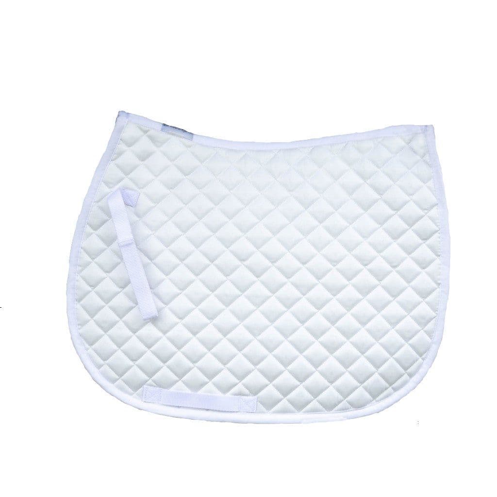 Gallop White Quilted Saddle Pad – PONY/COB