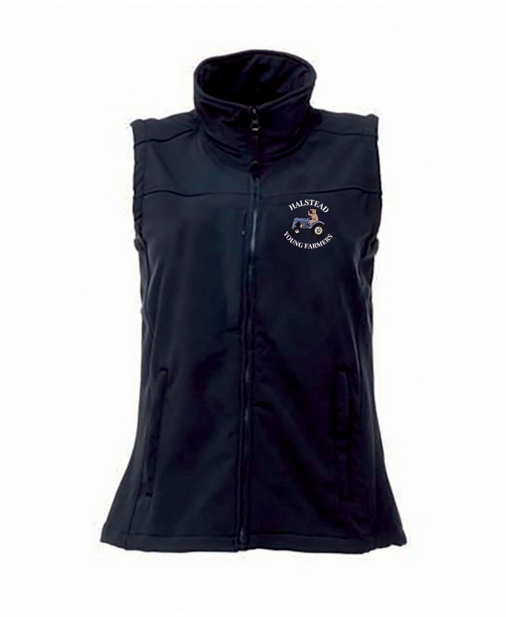 Halstead YF Ladies Navy Softshell Gilets