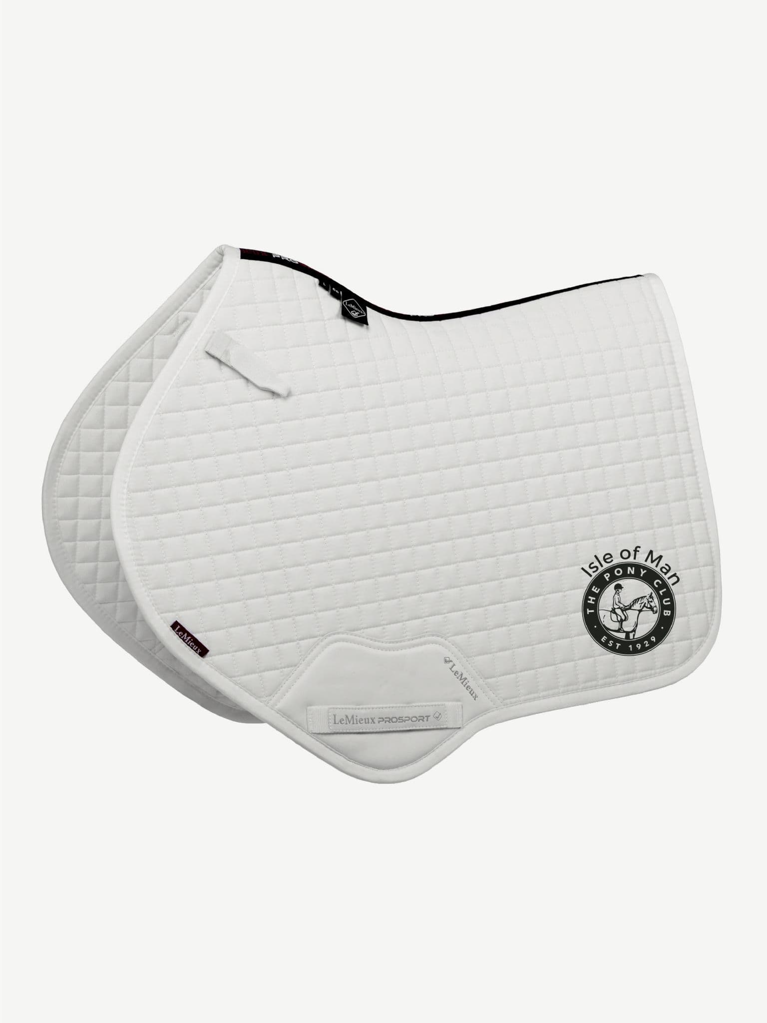 Isle of Man Pony Club Le Mieux white Close Contact Saddlecloths