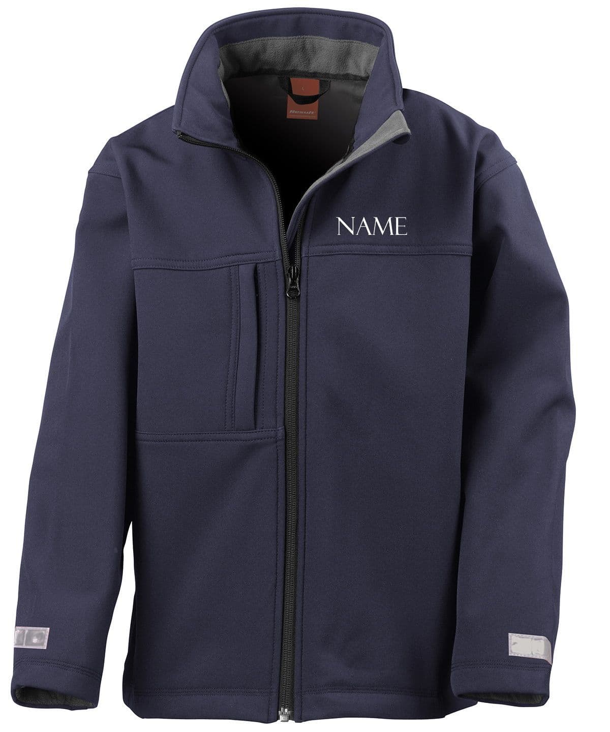 Junior Classic Softshell 3 layer jacket. Black/Navy or Royal
