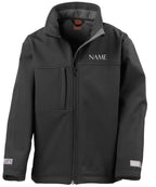 Junior Classic Softshell 3 layer jacket. Black/Navy or Royal