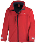 Junior Classic Softshell 3 layer jacket. Black/Navy or Royal