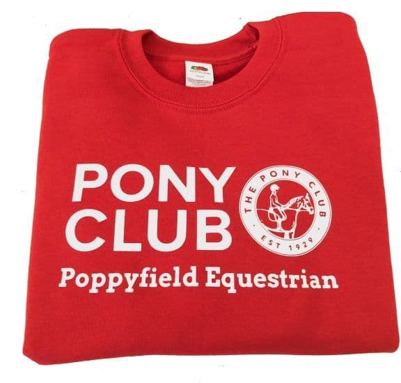 Kids Poppyfield Equestrian Red Sweatshirt