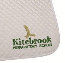 Kitebrook embroidered white Le Meiux Close Contact Saddlecloths