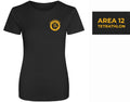 LADIES Area 12 Tetrathlon Black Cool T-shirt – JC005