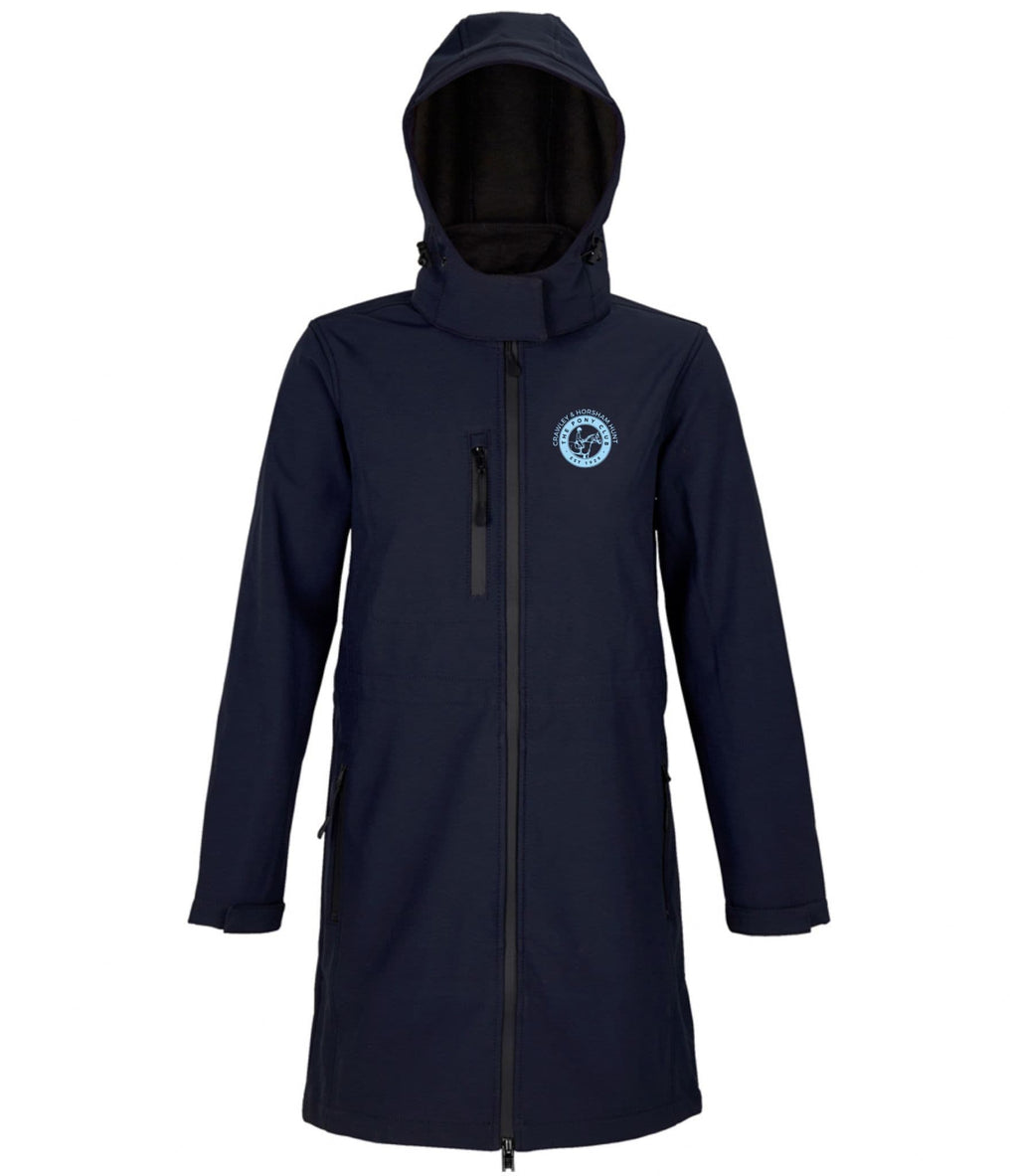 Ladies Crawley & Horsham Hunt Navy Long Softshell Jacket – 03794