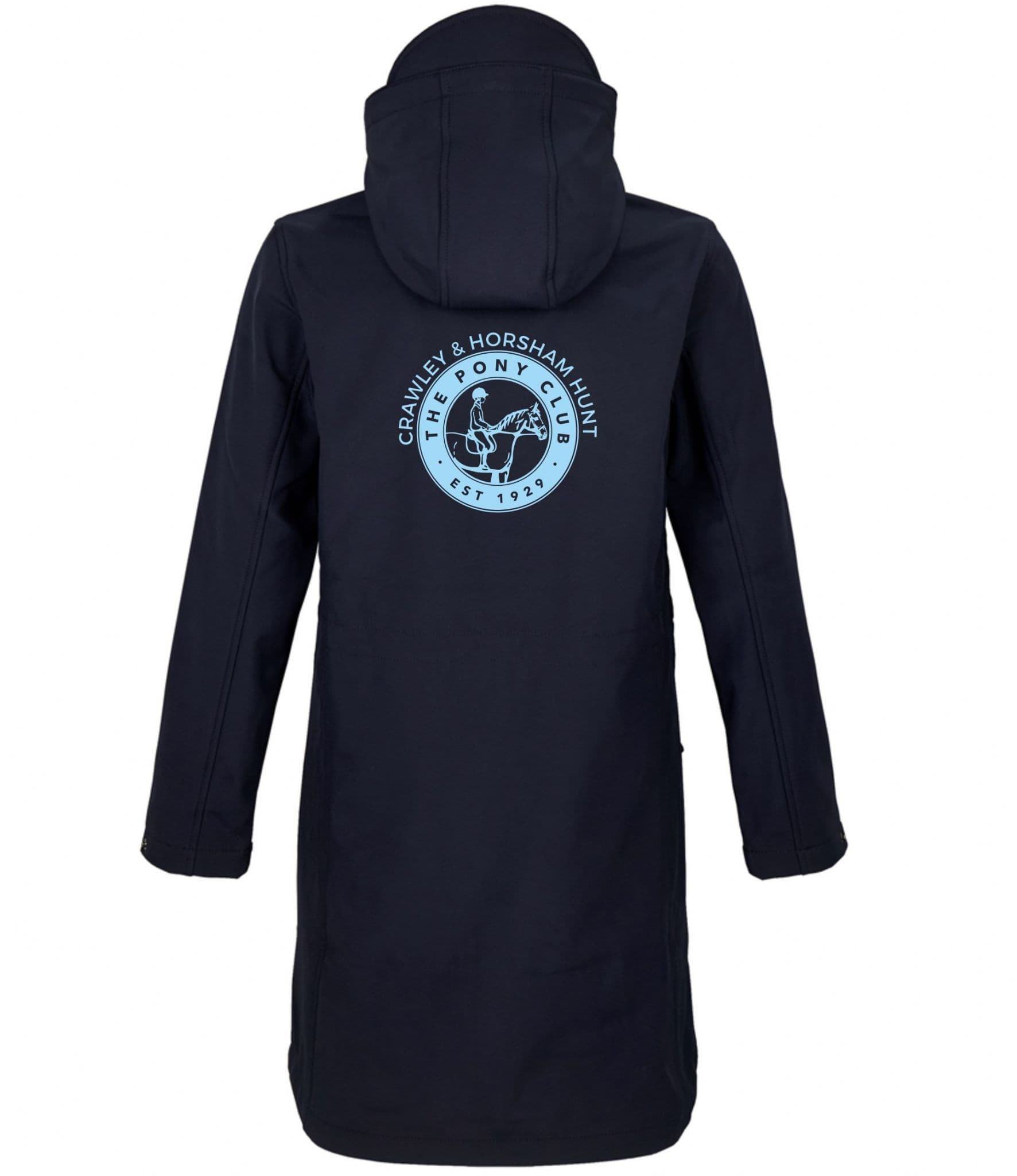 Ladies Crawley & Horsham Hunt Navy Long Softshell Jacket – 03794