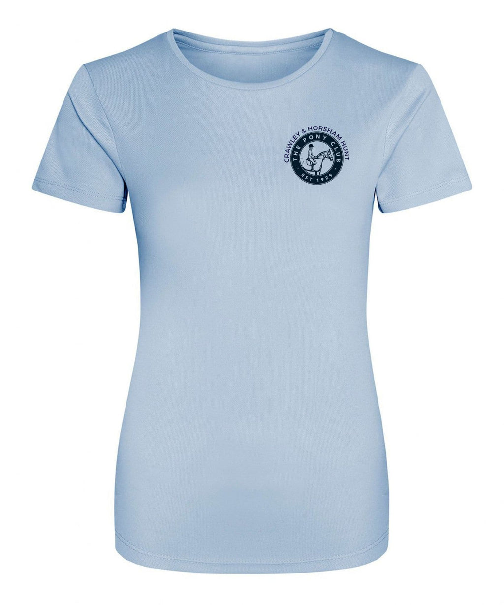 Ladies Crawley & Horsham Hunt Sky Cool T-shirt – JC005