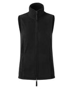 Ladies Fife PC Black Fleece Gilets PR804