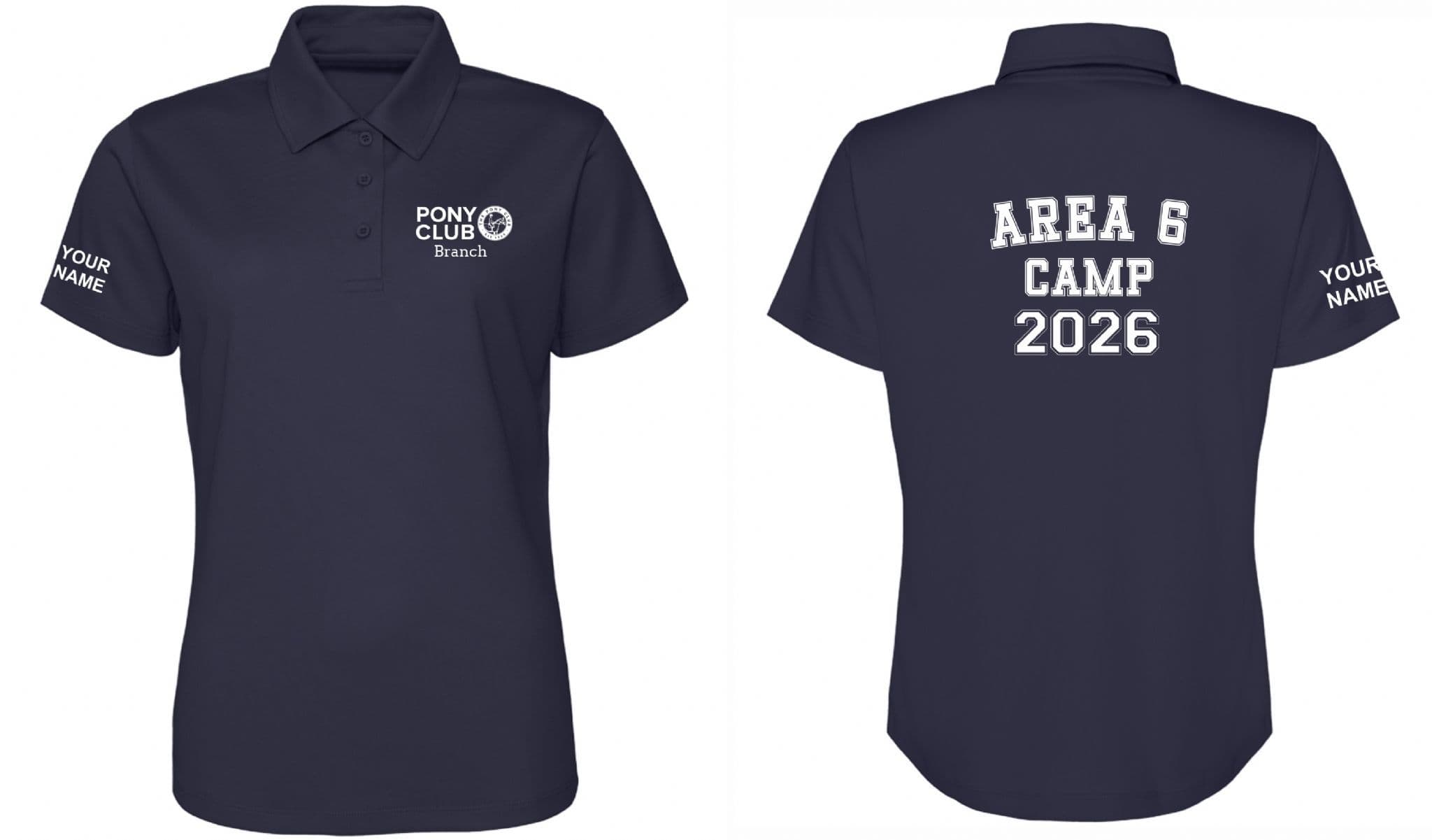 Ladies Fit Area 6 PC Camp "Cool" Camp Polo Shirts JC045