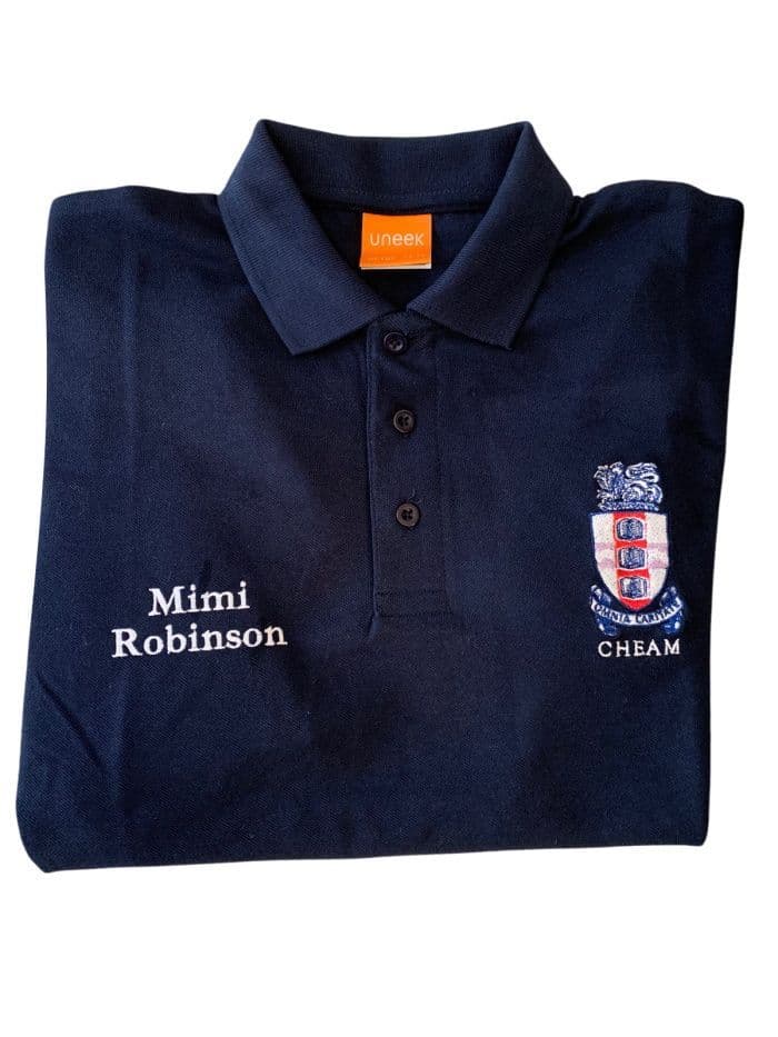 Ladies Fit Cheam School Equestrian Polo Shirt- Navy UC106