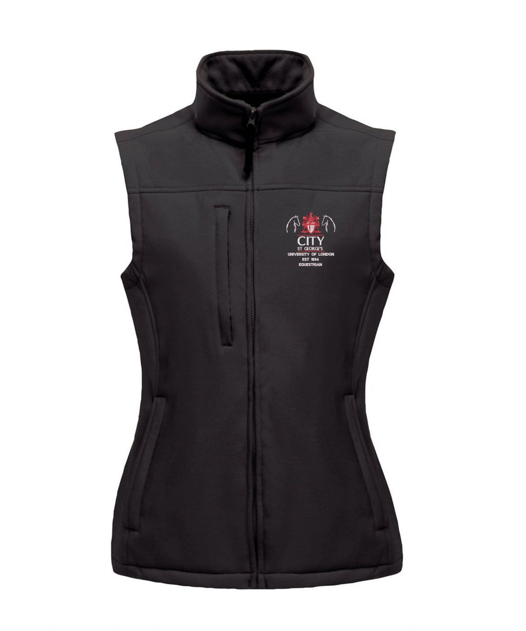 Ladies Fit City St George's University Black Soft-shell Gilet – RG155