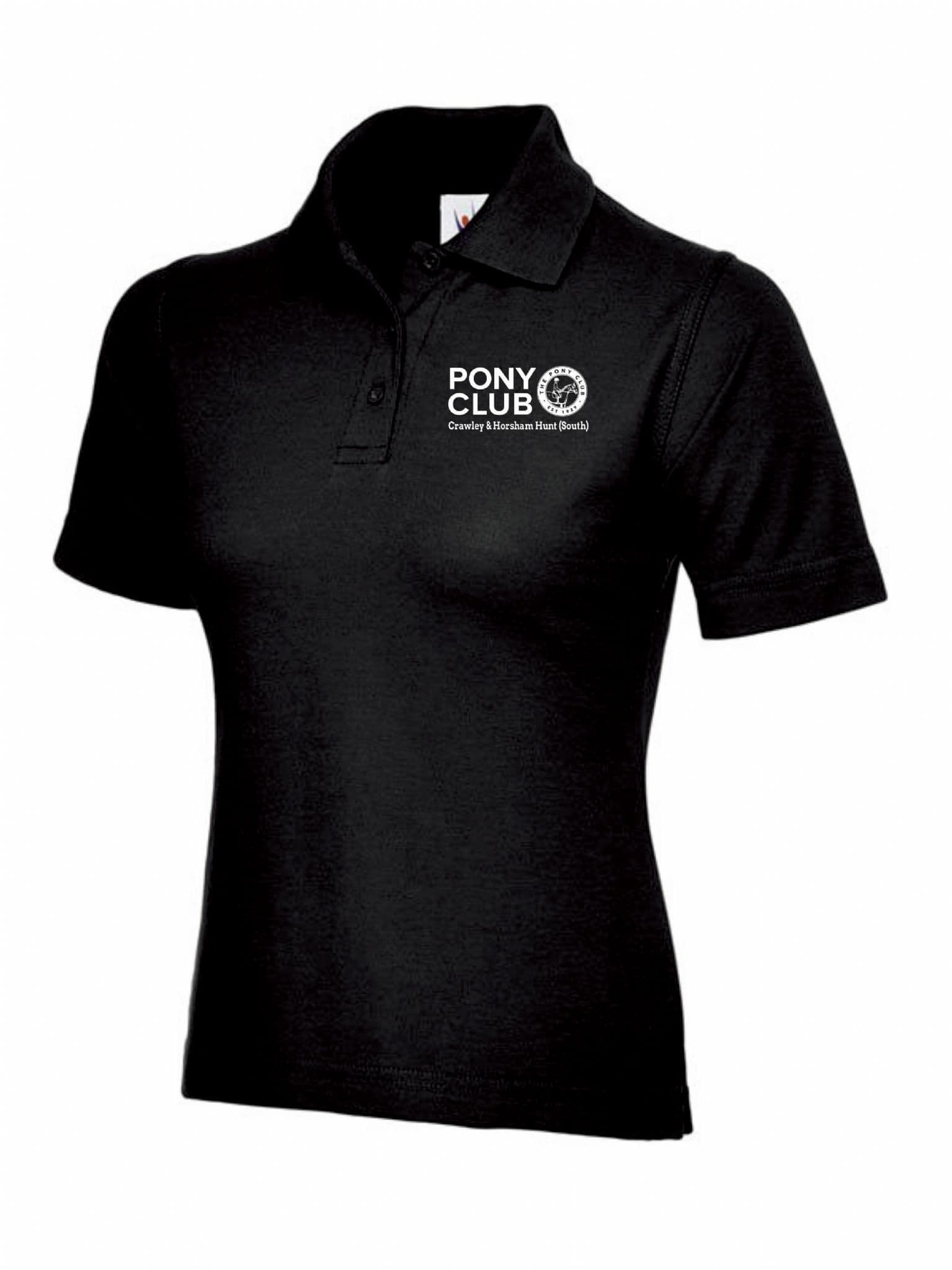 Ladies Fit Crawley & Horsham Hunt South Polo Shirt – Black UC106