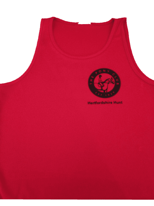 Ladies Fit Herts Hunt Pony Club Red Tet cool vest JC015
