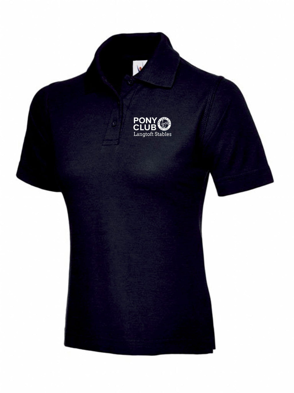 Ladies Fit Langtoft stables Polo Shirt – Navy UC106
