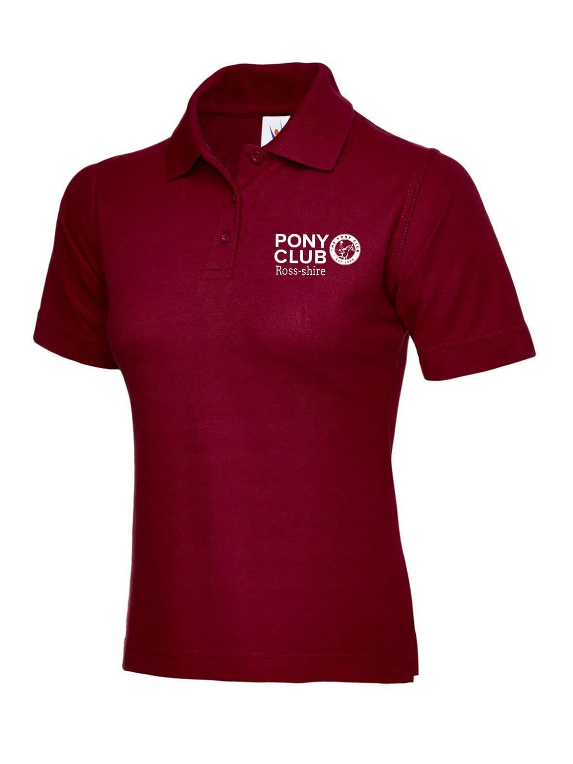 Ladies Fit Ross-shire PC Burgundy Polo Shirt – UC106
