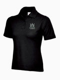 Ladies Fit Saxons Polocrosse Club Polo Shirt – Black UC106