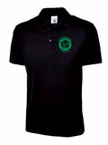 Ladies Fit Woodland Hunt Coach Black Polo Shirt UC106