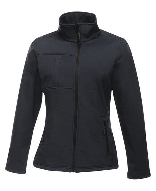 Ladies Navy soft shell jacket Moor Farm EC Rg195