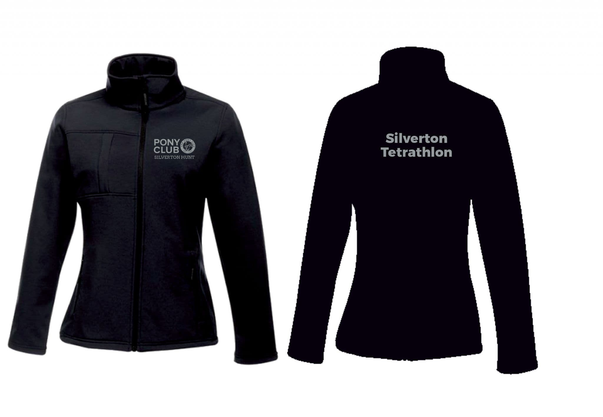 Ladies navy soft shell jacket Silverton Hunt Pony Club Rg195