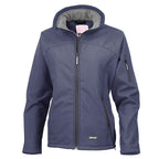 Ladies navy soft shell jacketWoodland Pytchley R122F Result.