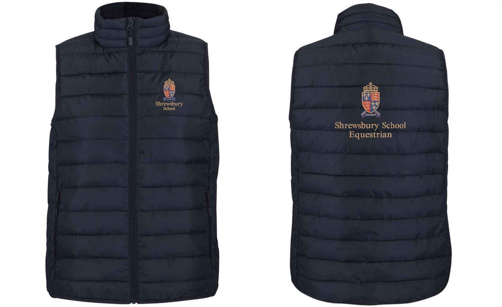 LADIES Shrewsbury School Navy Padded Gilet – K6114