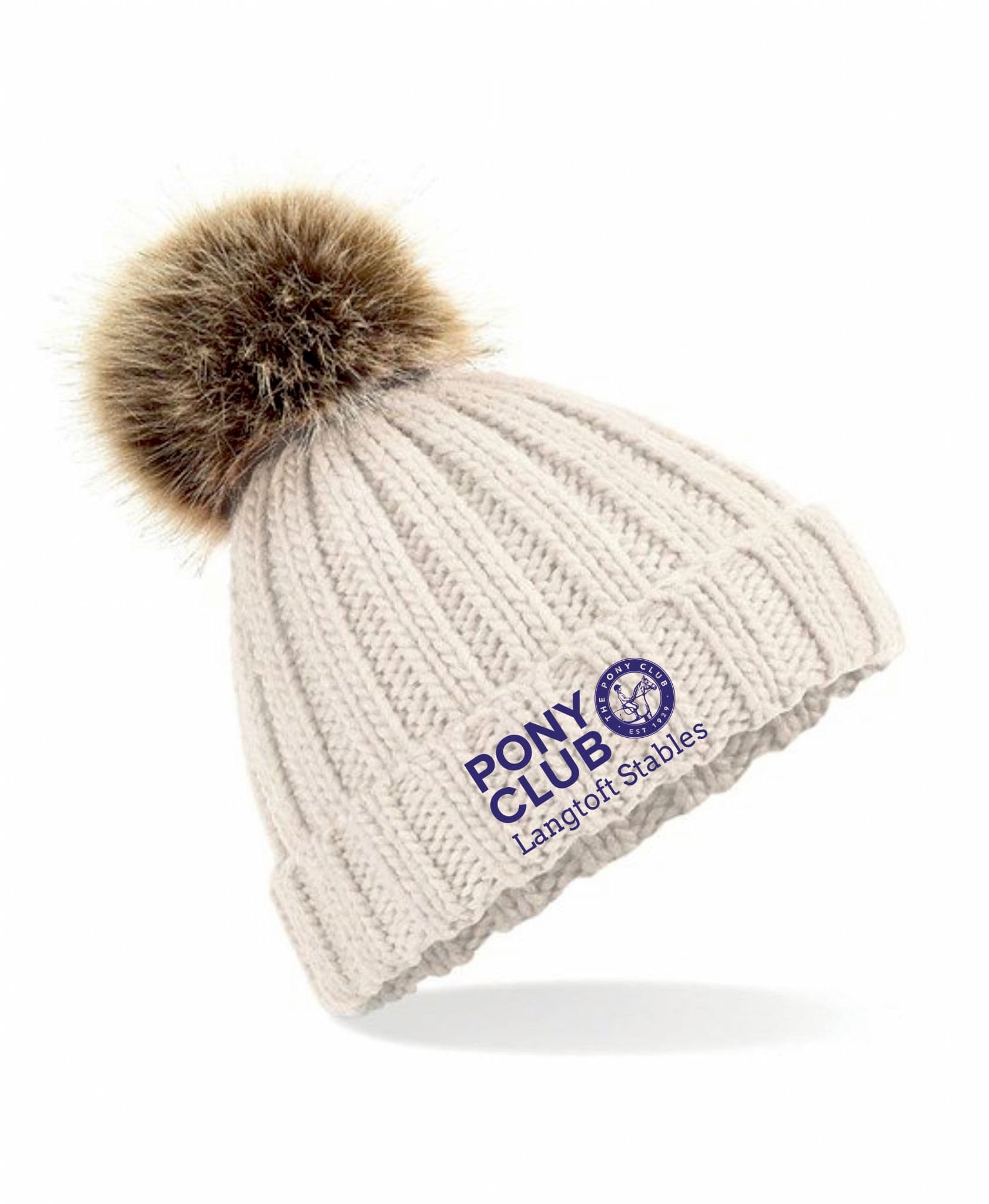 Langtoft Stables PC Faux Fur beanie.