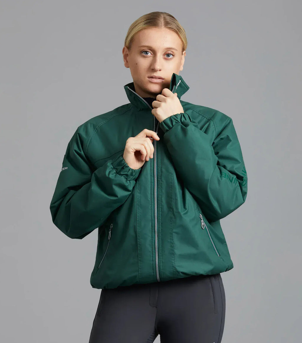 Mid Surrey Adults Bottle Green Premier Equine Pro Rider Unisex Waterproof Riding Jacket,