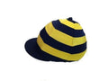 Middleton Hunt hooped yellow/navy Hat Silk, with button