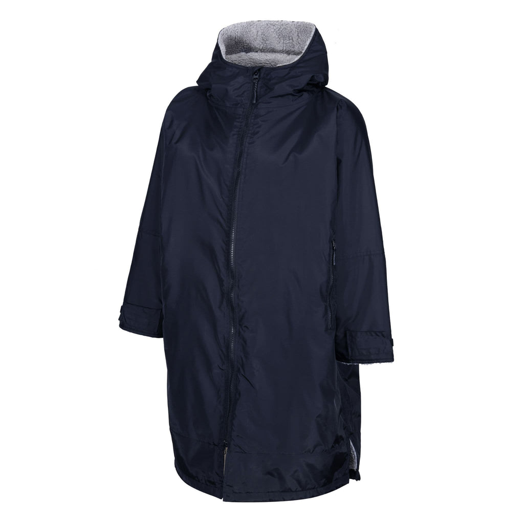 Monday Riders Black Weatherproof Warm Long Fleece Lined Winter Coat/Robe