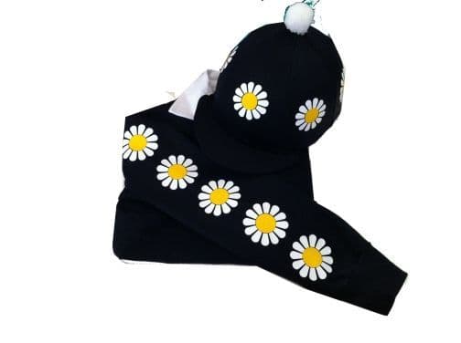 Navy Daisy Rugby Shirt & Matching Silk