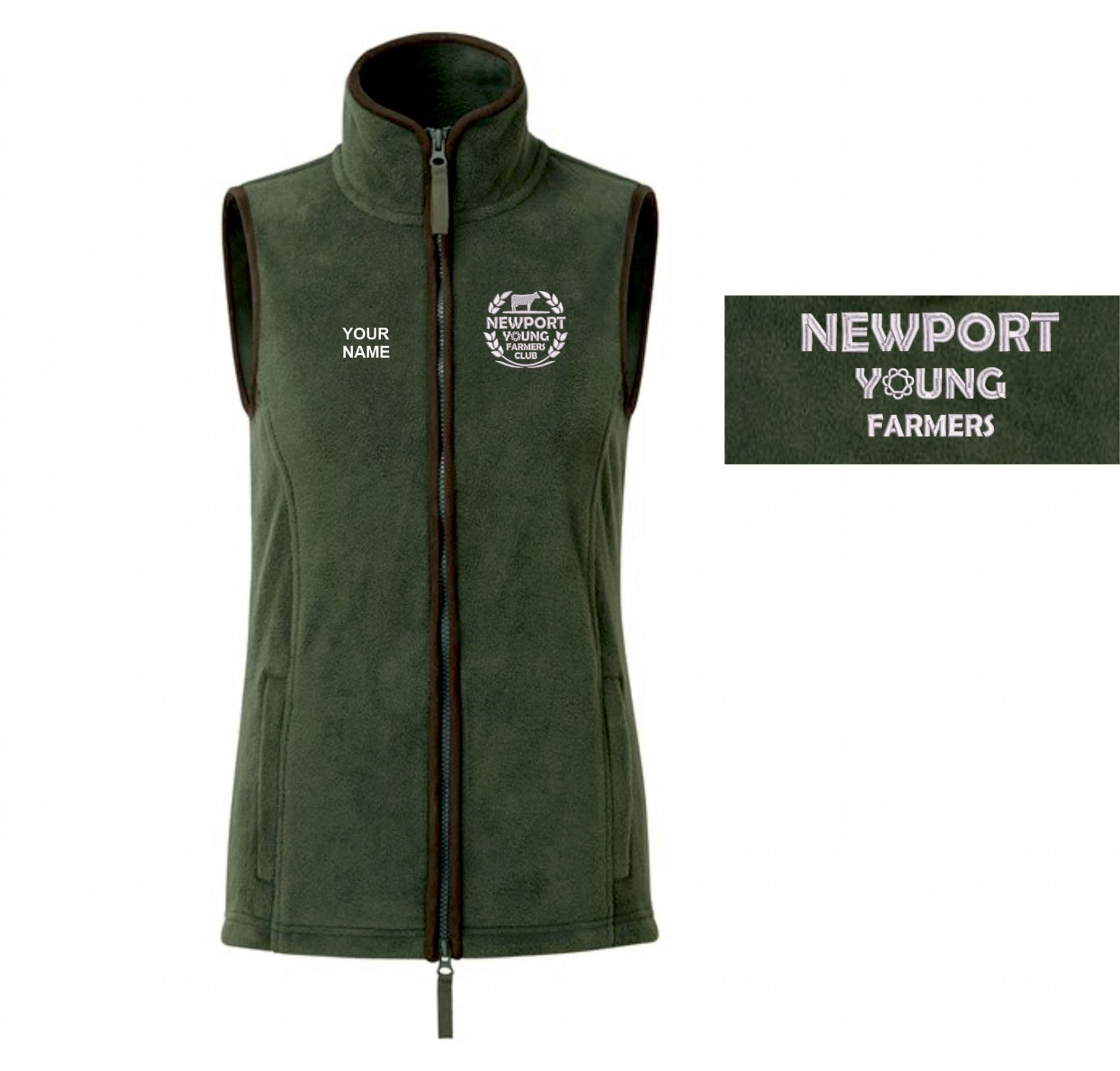 Newport YF Ladies Fleece Gilets PR804