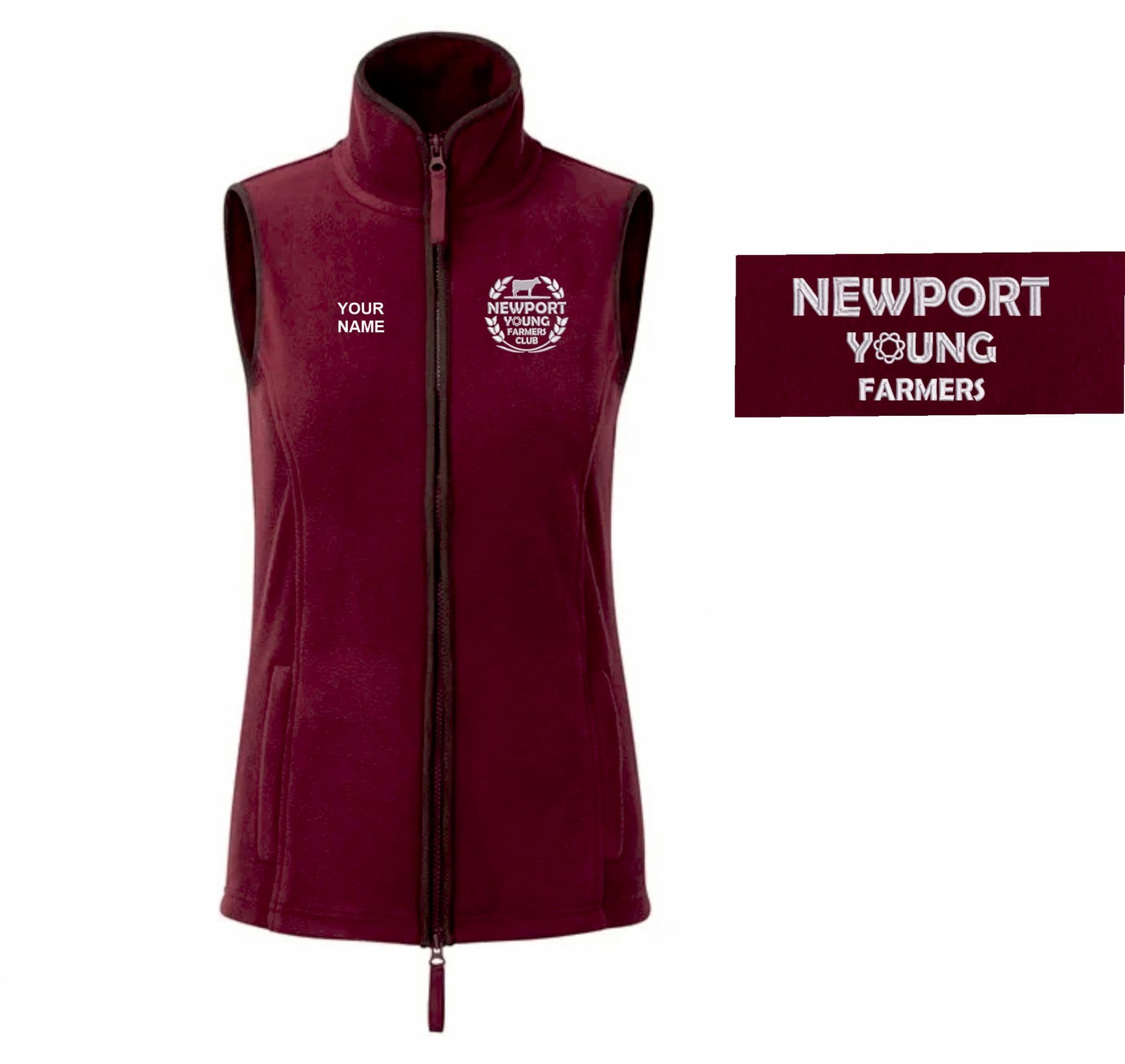 Newport YF Ladies Fleece Gilets PR804