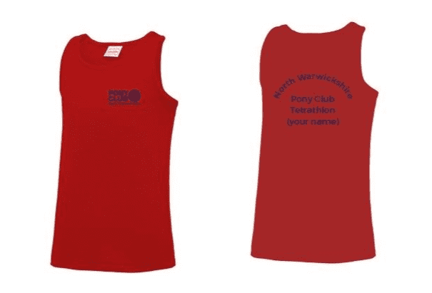 North Warwickshire Red Children's Tet running vest JC07j